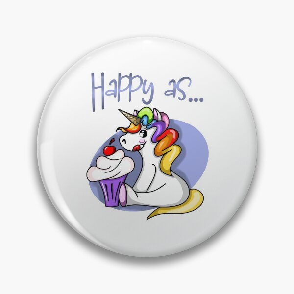 Item preview, Happy as a unicorn eating cake designed and sold by lovingkakeart.
