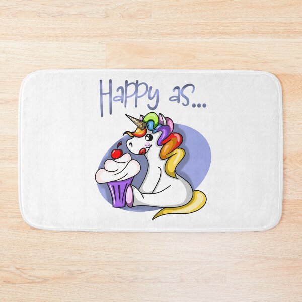 Item preview, Happy as a unicorn eating cake designed and sold by lovingkakeart.