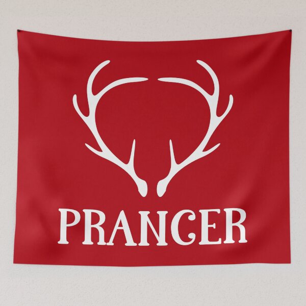 Artikelvorschau, Prancer Rentier Weihnachtsdesign Weihnachtsgesichtsmaske entworfen und verkauft von CoolYule.
