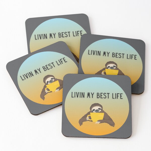 Item preview, Living My Best Life Like A Sloth designed and sold by Peculiar Parents Club.