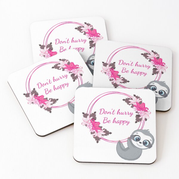 Item preview, Cute Sloth Hanging Don't Hurry Be Happy designed and sold by Mareom Design.
