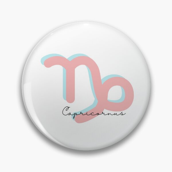 Item preview, Minimalist Capricornus Zodiac sign pastel pink and teal colors with black handwritten text designed and sold by milkasweet.