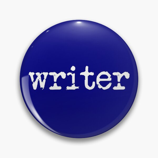 Item preview, writer in white on navy designed and sold by TeaRoseWriter.