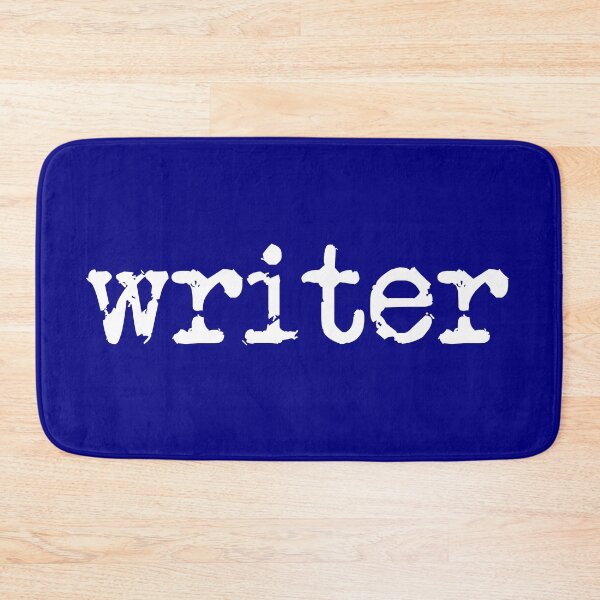 Item preview, writer in white on navy designed and sold by TeaRoseWriter.