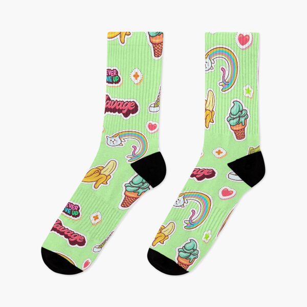 Item preview, Never Give Up, Cat, Ice Cream, Banana And cool Pop Arts designed and sold by Art Wear Nation.