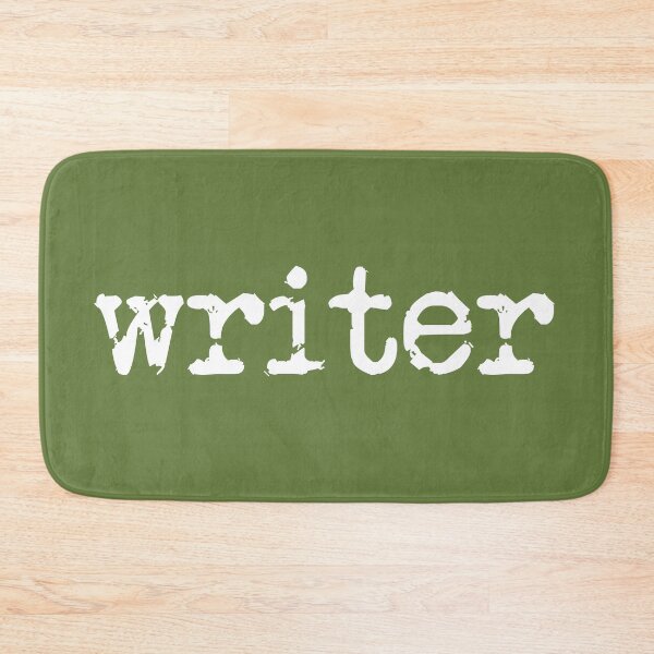 Item preview, writer in white on military green designed and sold by TeaRoseWriter.