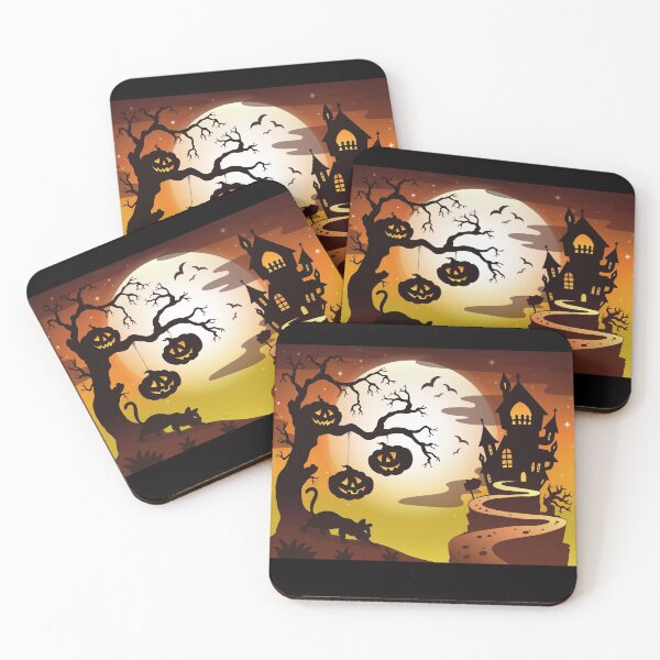 Item preview, Halloween Spooky Owl, Spiders web, Ghosts, Pumpkins, Harvest Moon, Bats,    designed and sold by Krafty  Arts Studio.