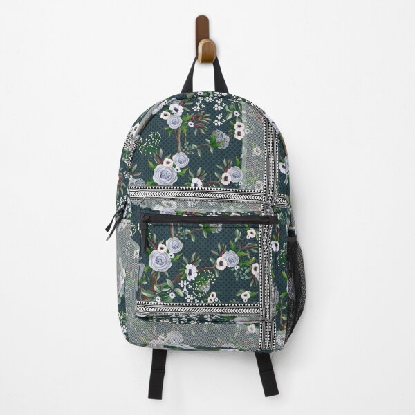 Item preview, green and white floral decorative pattern designed and sold by vidyaroul.