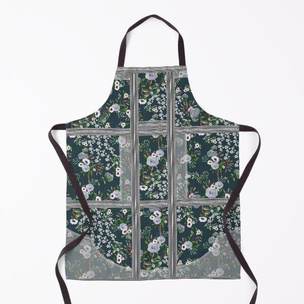 Item preview, green and white floral decorative pattern designed and sold by vidyaroul.