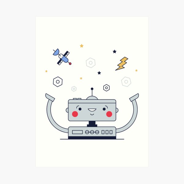 STEM Robot Art Print