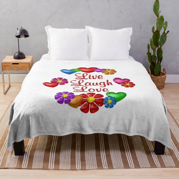 Item preview, Live Laugh Love Hearts and Flowers designed and sold by CoolDoodles.