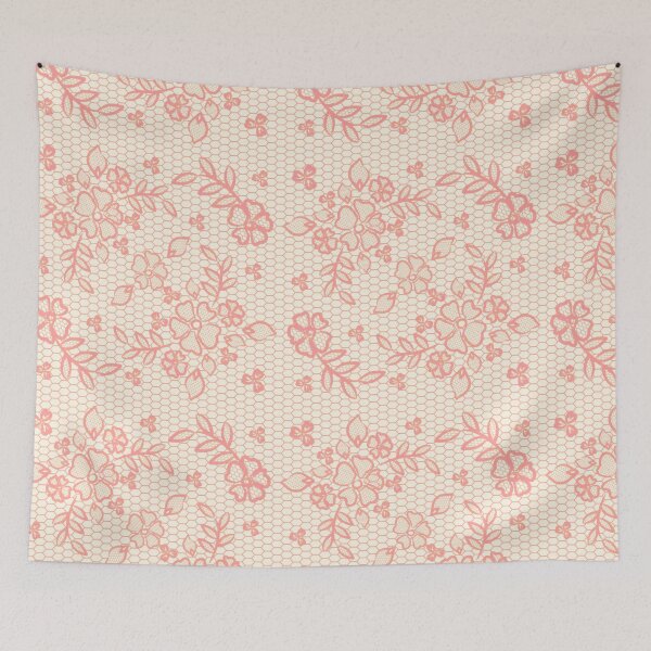 Item preview, Coral Chantilly Lace designed and sold by HauteLuxAtelier.