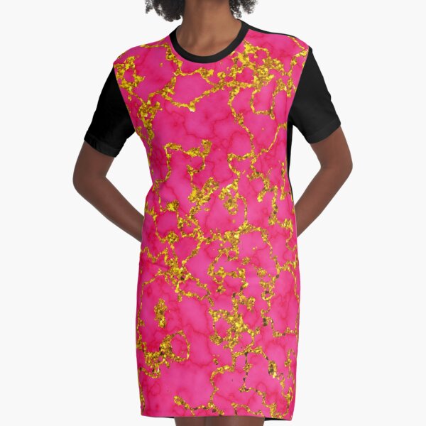 Item preview, Marbled Gold and Lipstick Abstract Larger Pattern Veined designed and sold by Darcy777.