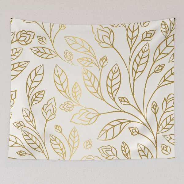 Item preview, Golden whisper of leaves. Gold and beige floral pattern. Vintage leaves ornament. Design # 180920. designed and sold by Annartlab.