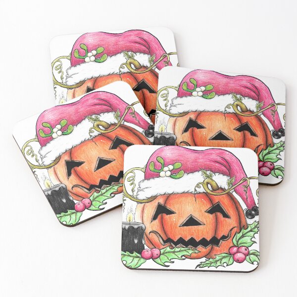 Item preview, Happy Halloweenmas! or Merry Gothmas? A Festive Pumpkin! designed and sold by MorgannaCraft.