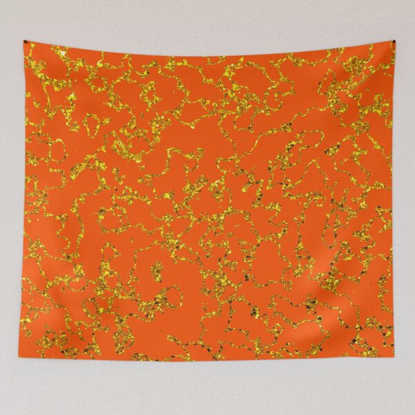 Item preview, Marbled Gold and Orange Abstract Larger Pattern designed and sold by Darcy777.