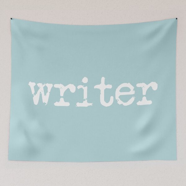 Item preview, writer in white on sea green designed and sold by TeaRoseWriter.
