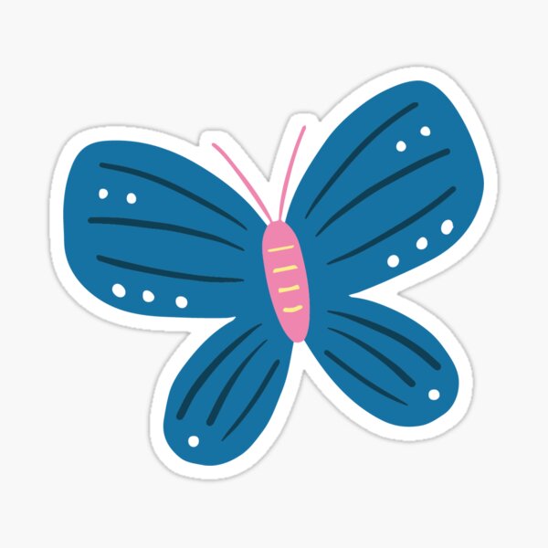 Blue Butterfly Sticker