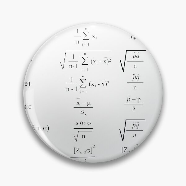 Item preview, Statistics Formulas and Equations Review; The StatisticsMatrix at  Redbubble, 2020 designed and sold by Mark Stansberry.