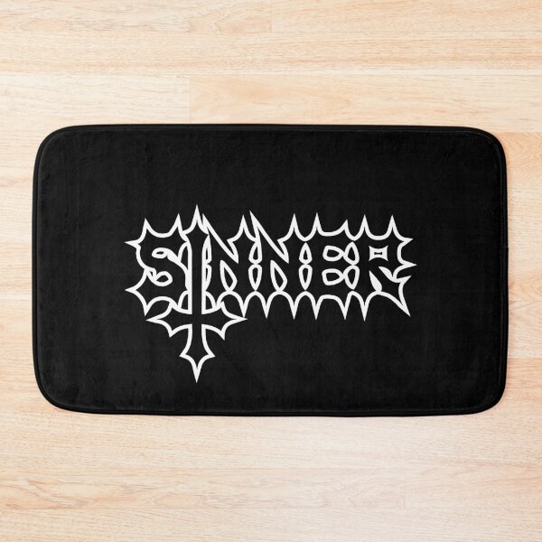 Item preview, Sinner Heavy Metal Upside Down Cross designed and sold by SpreadForSatan.