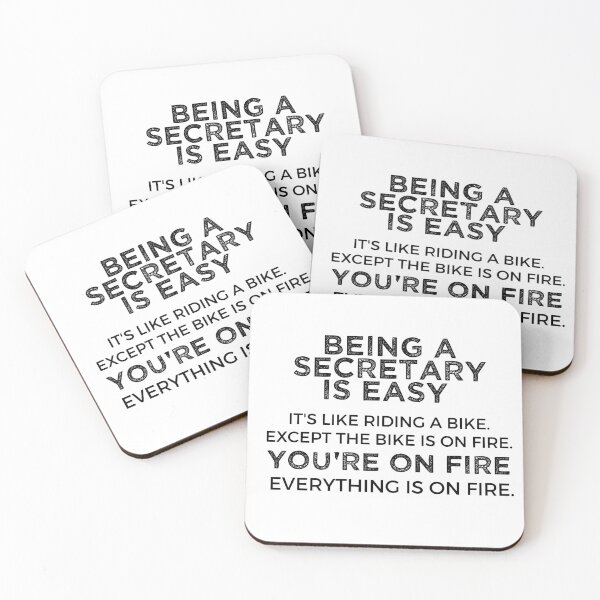 Item preview, Being A Secretary Is Easy It's Like Riding A Bike. Except the Bike is on Fire. You're On Fire. Everything is on Fire. designed and sold by TeesYouWant.