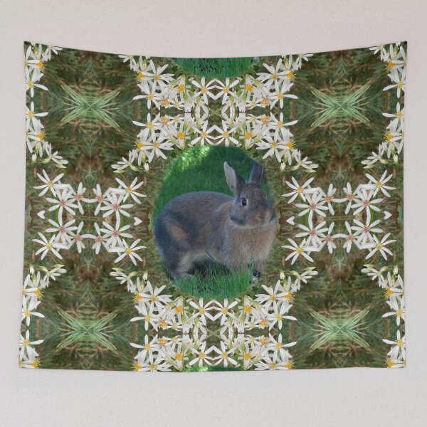 Item preview, Cute Bunny Surrounded by Wildflowers  designed and sold by Amanda1775.