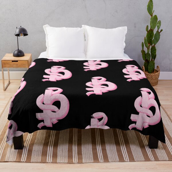 Blackbear logo pink Throw Blanket