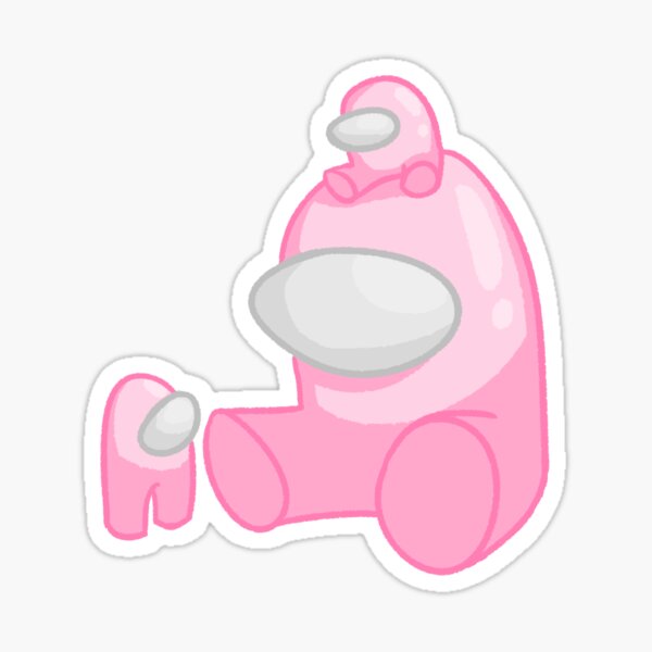 Among Us Pink With Baby Pinks Sticker By Snowiplays Redbubble