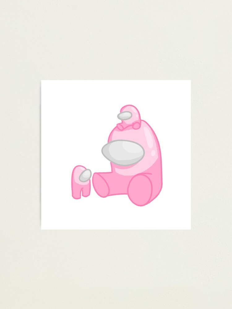 Among Us Pink With Baby Pinks Photographic Print By Snowiplays Redbubble