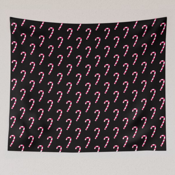 Item preview, Christmas Pink Candy Cane Pattern Print designed and sold by ThingsByJoy.