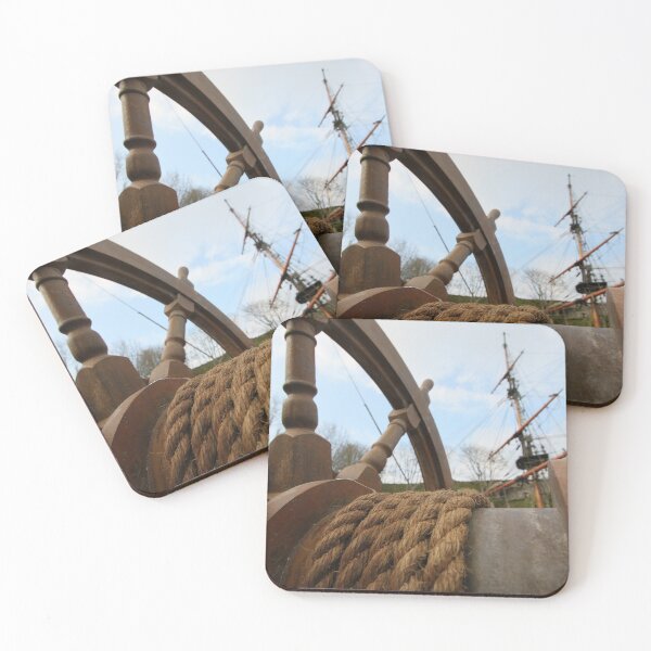 Item preview, Charlestown harbour, ships wheel and masts designed and sold by CornishPano.