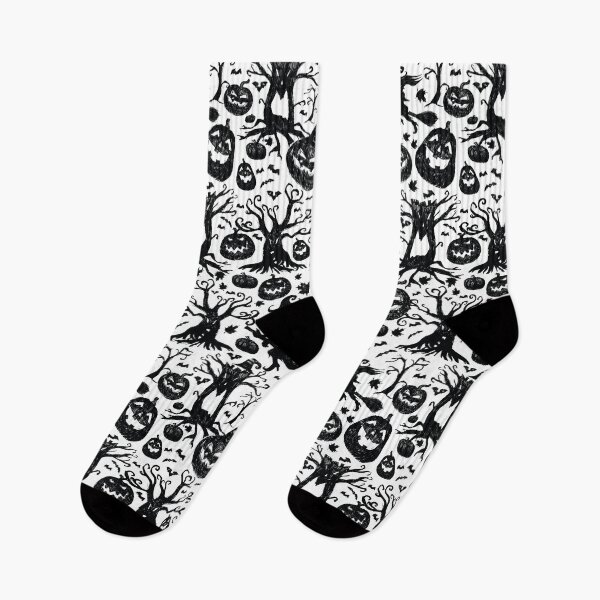 Item preview, Vector hand drawn halloween spooky black silhouettes repeat pattern.  designed and sold by jamiesoondesign.
