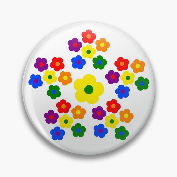Item preview, Bib Flowers of Bib Flowers in Pride Colors on White designed and sold by CottoVerdi.