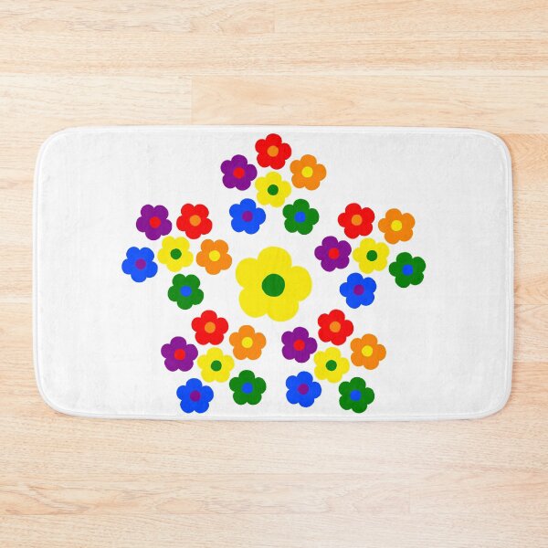 Item preview, Bib Flowers of Bib Flowers in Pride Colors on White designed and sold by CottoVerdi.