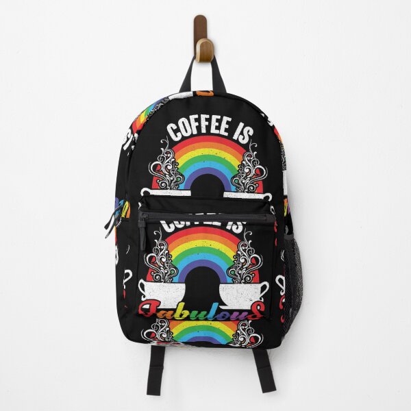 Item preview, Coffee Is Fabulous - Steaming Java Under The Rainbow designed and sold by GravitiTees.