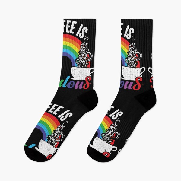 Item preview, Coffee Is Fabulous - Steaming Java Under The Rainbow designed and sold by GravitiTees.