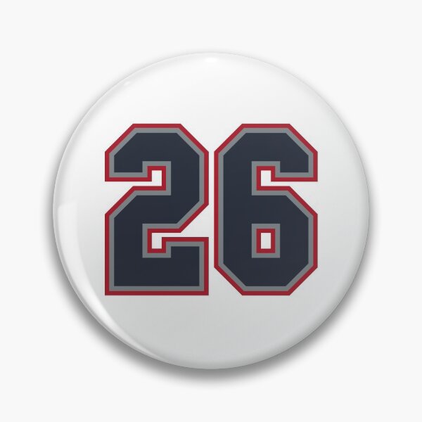 Item preview, 26 Navy Grey Red Sports Number Twenty-Six designed and sold by HelloFromAja.