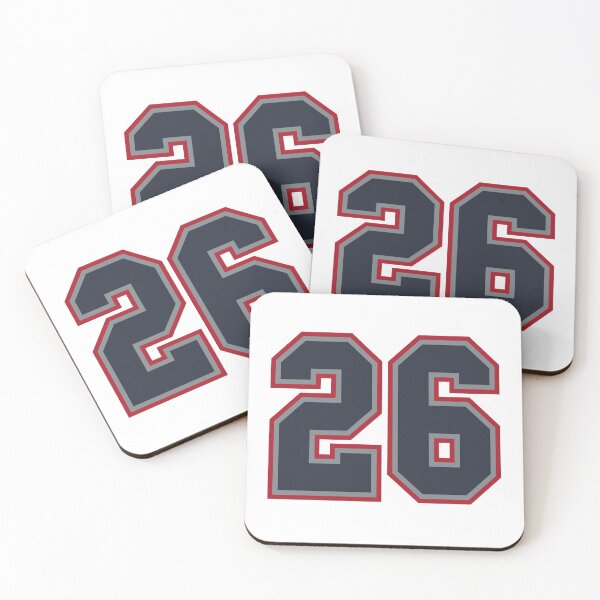 Item preview, 26 Navy Grey Red Sports Number Twenty-Six designed and sold by HelloFromAja.