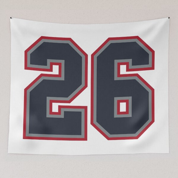 Item preview, 26 Navy Grey Red Sports Number Twenty-Six designed and sold by HelloFromAja.