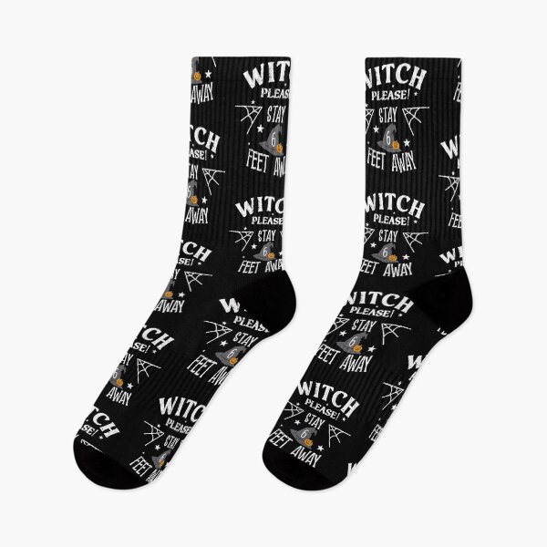 Item preview, Witch Please Stay 6 feet apart halloween 2020 designed and sold by RainbowPandas.