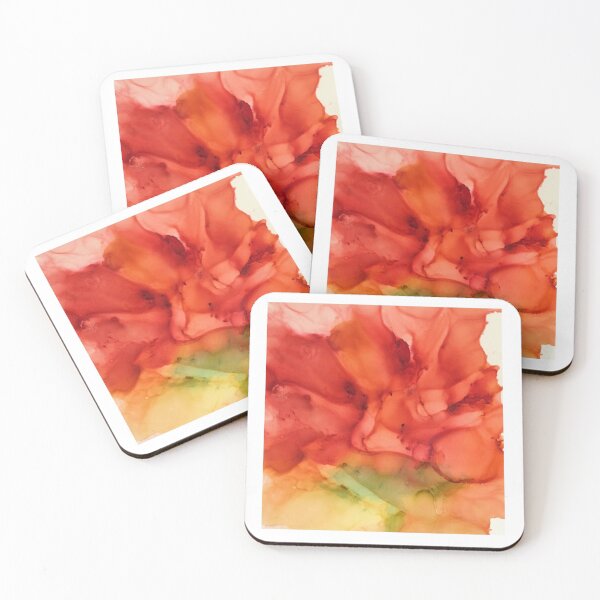 Item preview, Orange Petals Alcohol Ink designed and sold by Artfully Abstracted.