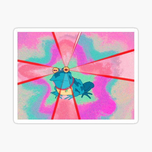 Laser Hypnotoad (tiedye background) Sticker