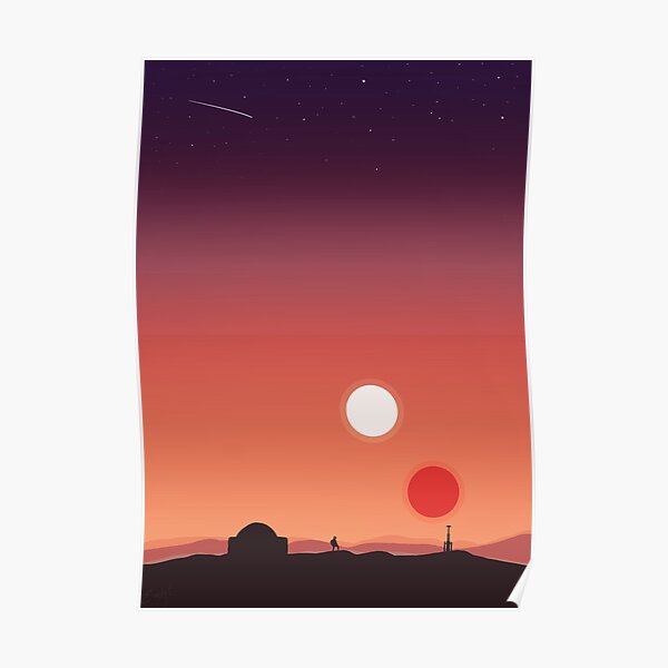 Tatooine Sunset Poster