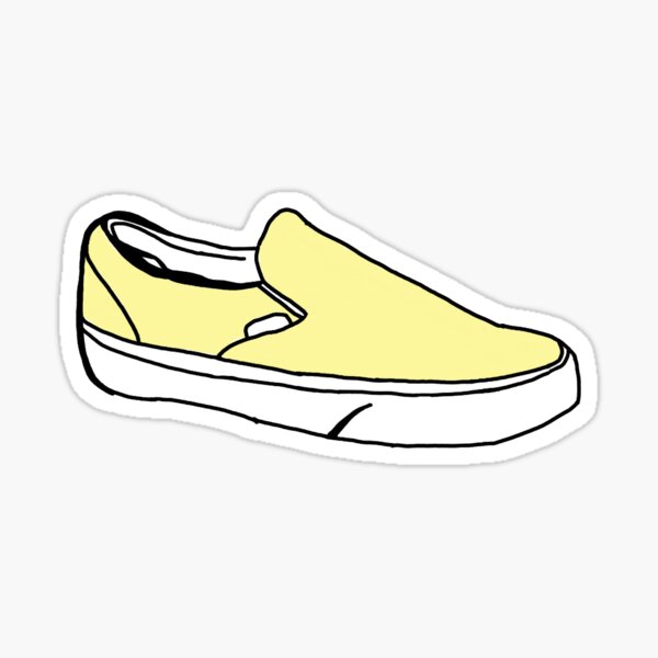regional Forfatning Beregn Aesthetic yellow Vans shoe sticker" Sticker by SmileyStickz | Redbubble