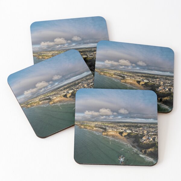Item preview, Newquay beaches, early evening designed and sold by CornishPano.