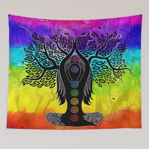 Item preview, Chakra Lady Tree - 60 Chakra BG designed and sold by chakraplaza.