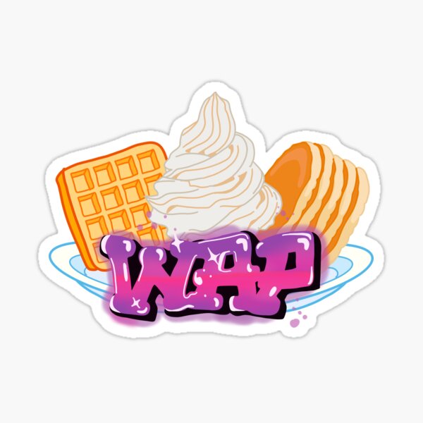 Waffles and Pancakes Glossy Sticker