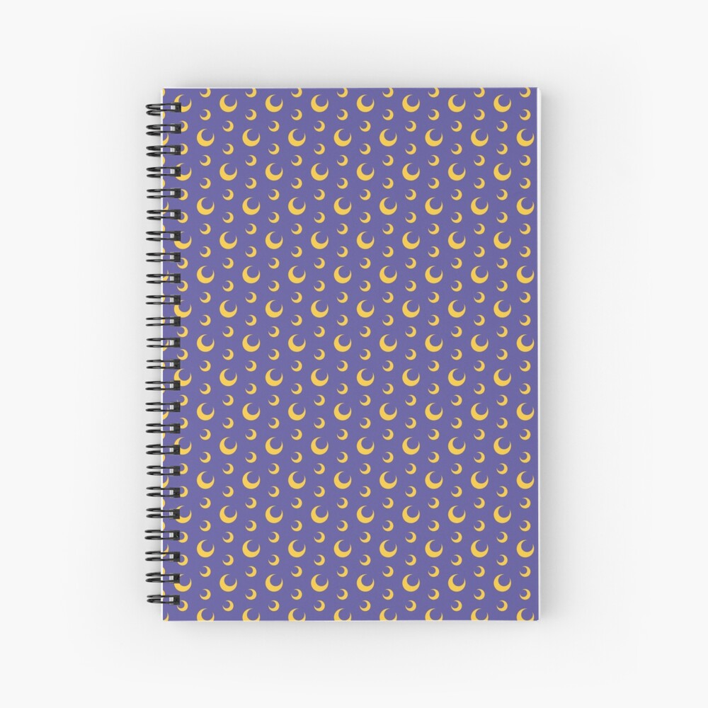 Night Owls, Sub Pattern (Purple Moon) Spiral Notebook