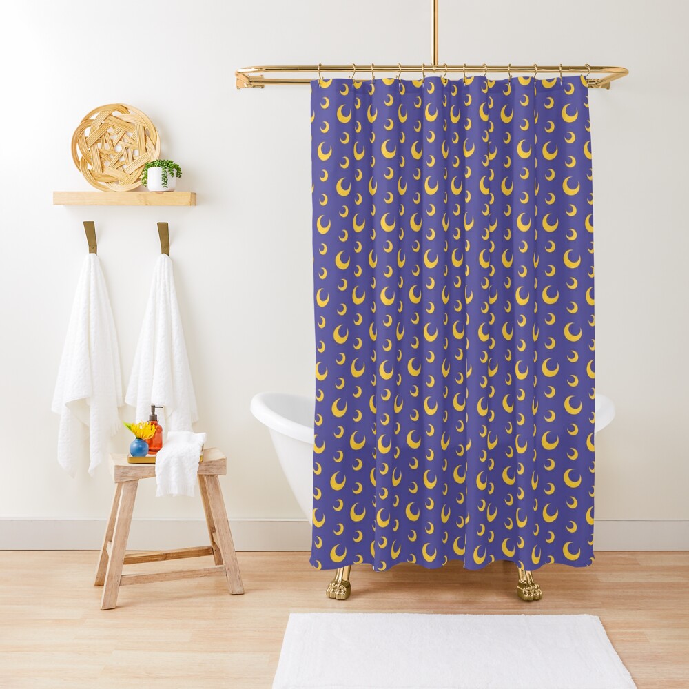 Night Owls, Sub Pattern (Purple Moon) Shower Curtain