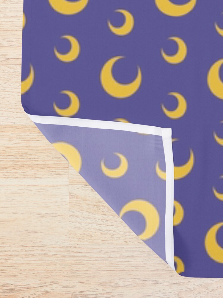 Alternate view of Night Owls, Sub Pattern (Purple Moon) Shower Curtain